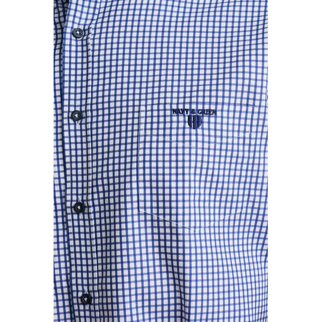 Navy & Green Ανδρικό Πουκάμισο Comfort - Image 6
