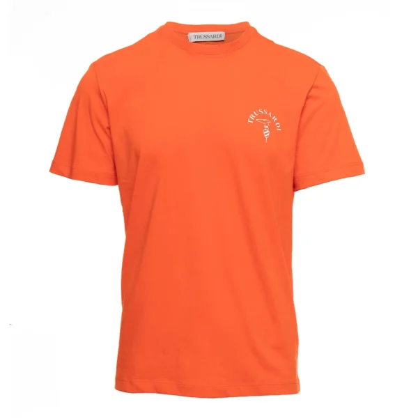 Trussardi Κοντομάνικη Ανδρική Μπλούζα Με Logo Βαμβακερό Jersey