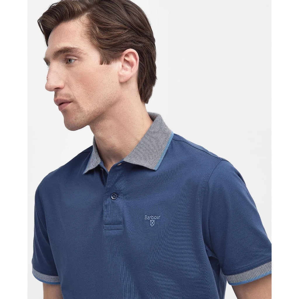 Barbour Ανδρικό Πόλο Contrast Βαμβακερό Tailored Fit - Image 5