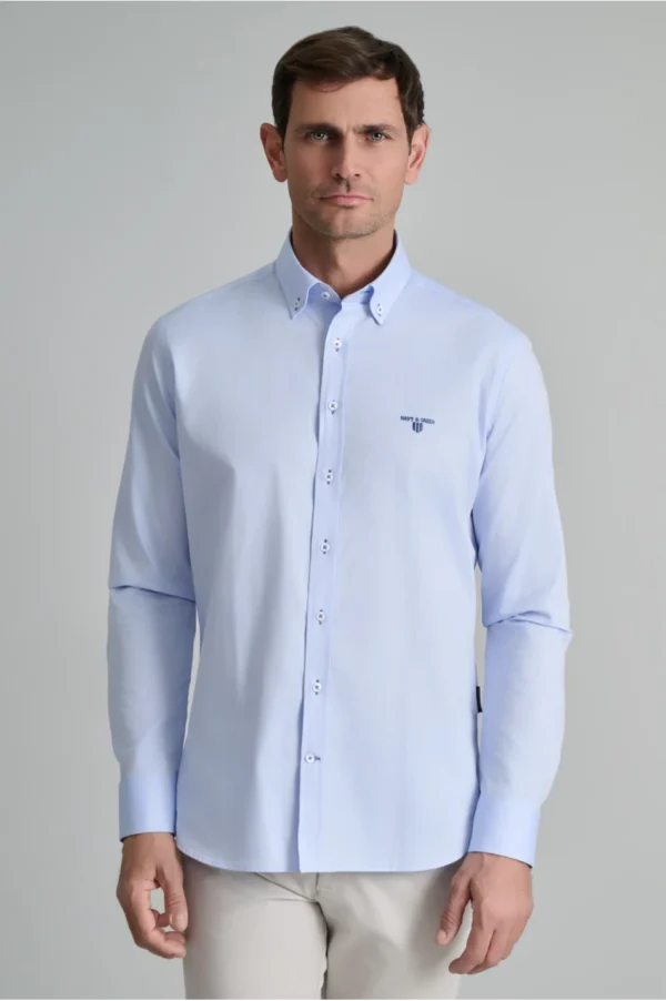 Navy & Green Anδρικο Πουκαμισο Comfort Fit
