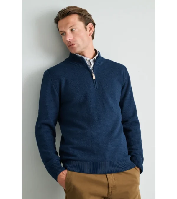 Navy & Green Anδρικο Πλεκτο Zipper