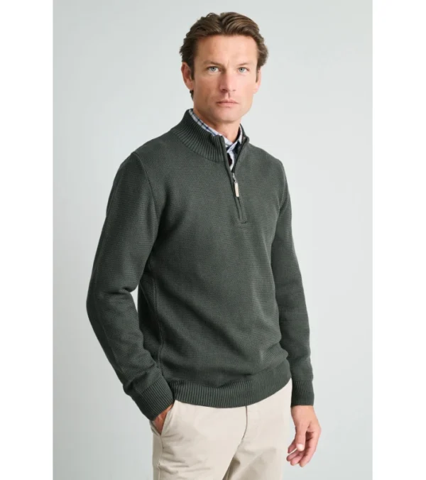 Navy & Green Ανδρικο Πλεκτο Zipper