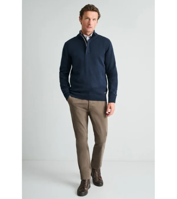 Navy & Green Ανδρικο Πλεκτο Zipper