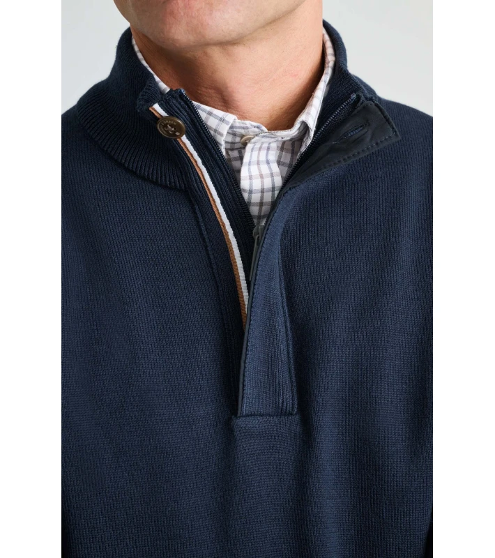 Navy & Green Ανδρικο Πλεκτο Zipper - Image 6